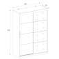 Armario 2 puertas correderas con espejo Inova 150 cm
