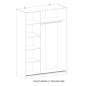 Armario 2 puertas correderas con espejo Inova 150 cm