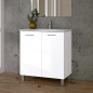 Conjunto baño export 2 puertas blanco brillo
