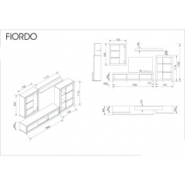Composición de salón 259cm. Fiordo