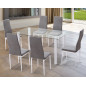 Conjunto mesa y sillas Yuri blanco